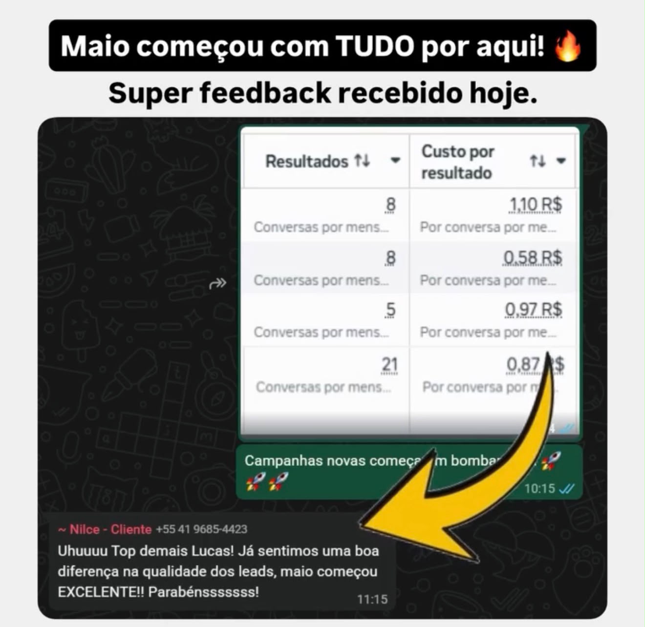 Feedback de Nilce — Cliente